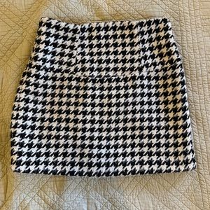 For Love & Lemons Herringbone Tweed Mini Skirt